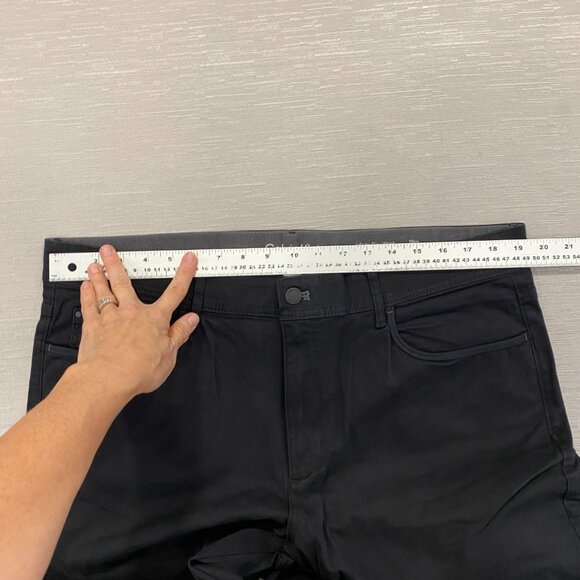 Calvin Klein Chino Pants Mens 38 x 30 Black Slim Fit Straight Flex Waist Cotton - Picture 8 of 13